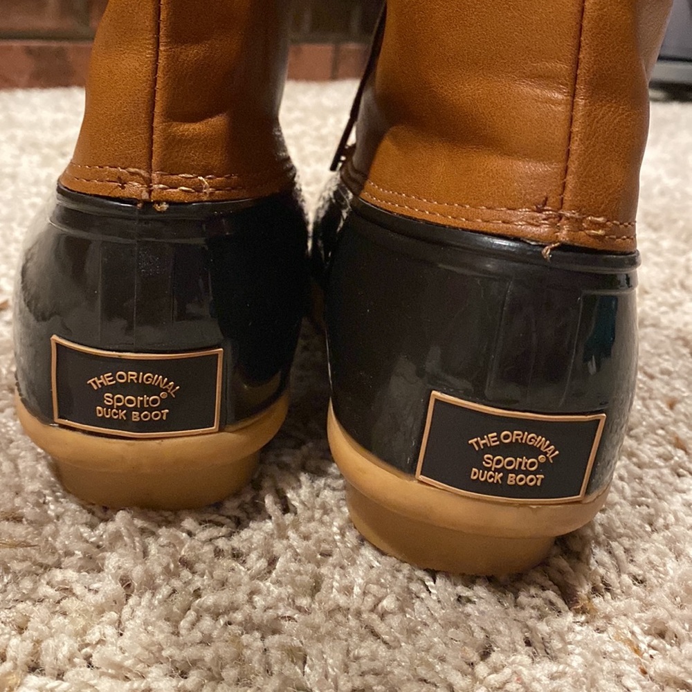 Sporto Duck Boot Arianna Brown/Black Size 7.5 Medium - Picture 3 of 6